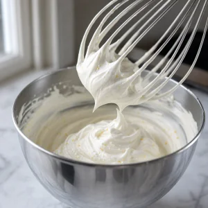 Creme de limão batido em picos suaves