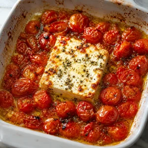 Baked Feta Pasta with Roasted Cherry Tomatoes