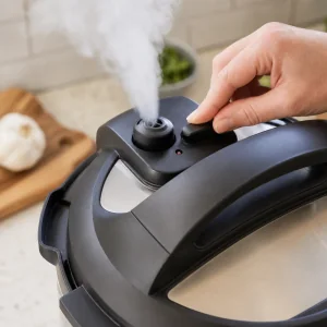 Steam venting from the pressure cooker after natural release