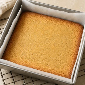 Base dorata ai biscotti graham nella teglia