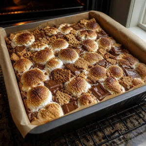 Dolce s’mores con marshmallow ben tostati
