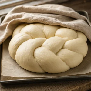Massa da Colomba moldada em pao trancado