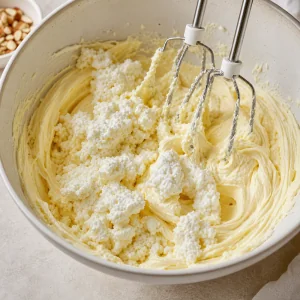 Butter and cottage cheese beaten into a creamy mixture