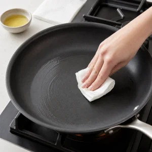 Non-stick skillet lightly greased with oil on low heat